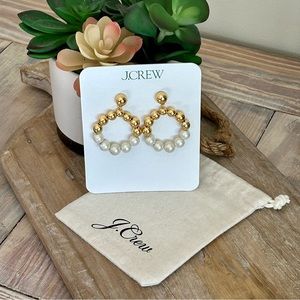 J. Crew Pearl & Metallic Hoops - NEW✨